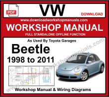 volkswagen beetle 1998 to 2011 pdf workshop repair manual